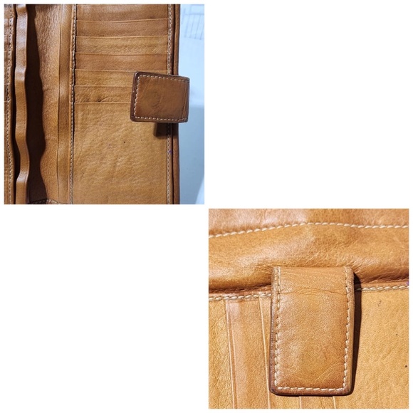 Authentic CHRISTIAN DIOR Vintage  Calfskin Saddle Wallet Brown - Picture 6 of 15